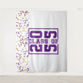 Lila White Gold Abschluss Class Wandteppich (Vorderseite)