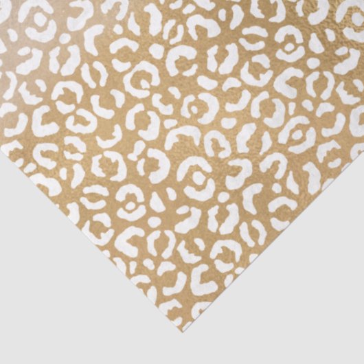 Lila White Gold Ombre Leopard Print Seidenpapier (Ausschnitt)