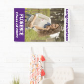 Lila White Herzlichen Glückwunsch Abschluss Banner (Insitu)