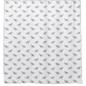 Lila White Lavender Glitzer Dragonflies          Duschvorhang (Vorderseite)
