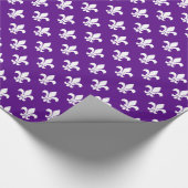 Lila White Lilie Muster Geschenkpapier (Ecke)
