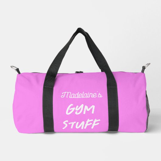Lila-White-Modern-Gym Duffle Bag (Vorderseite)