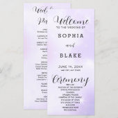 Lila-White-Modern-Hochzeitsprogramm (Vorne/Hinten)
