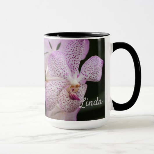 Lila White Orchid Kaffee/Tee Tasse 15oz (Rechts)