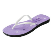 Lila White Stars Lavender Bride Wedding FlipFlop Badesandalen (Schrägansicht)