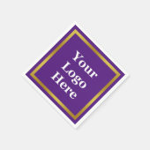 Lila White und Gold - Ihr Logo hier Serviette (Ecke)