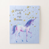 Lila White Unicorn Stars Puzzle (Vertikal)
