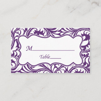 Lila White Wedding Platzkarten | Begleitkarte
