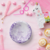 Lila Whitepaper-Bowles für Blume Pappteller (Party)