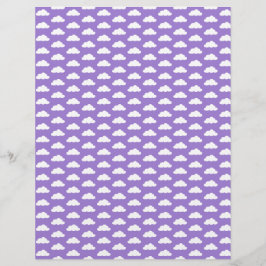 Lila Whitepaper zum Kartenzeichnen von weißer Wolk