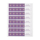 Lila Wickelrockaufkleber des hübschen Eulenlehrers (Bogen)