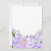 lila, wie gut Sie die Braut kennen? Einladung (Rückseite)