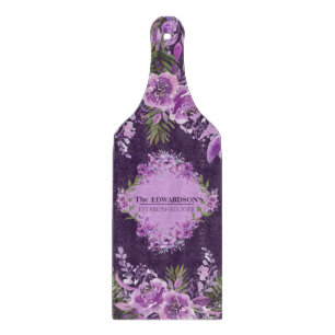 Lila Wiesen: Ein Blumen-Teppich-Schneidbrett Schneidebrett