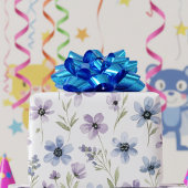 Lila Wiesenblumenwiese Geschenkpapier