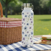 Lila Wiesenblumenwiese Trinkflasche