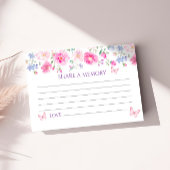 Lila Wilblumen-Beerdigung Eine Memory Card teilen RSVP Karte