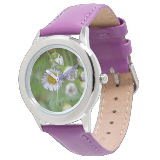 Lila Wild Daisy Armbanduhr