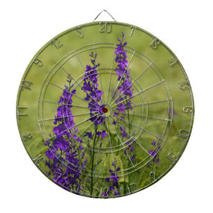 Lila wild lebende Blume auf dem Feld Dartscheibe