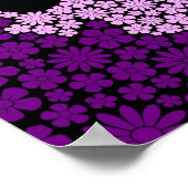 Lila wild lebende Blume Schädel Poster (Ecke)