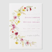 Lila Wild-Orchid-Blume Foto Hochzeit Pergament Einladungen (Vorderseite)