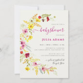 Lila Wild-Orchid-Blume Kinderdusche Einladung (Vorderseite)