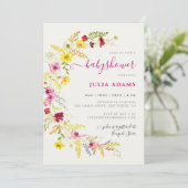 Lila Wild-Orchid-Blume Kinderdusche Einladung (Stehend Vorderseite)