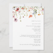 Lila Wildblume All-in-One-Hochzeit Einladung (Rückseite)