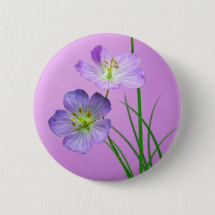 Lila Wildblume auf Lila Button