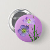 Lila Wildblume auf Lila Button (Vorne & Hinten)