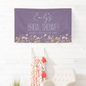 Lila Wildblume Boho Brautparty Banner (Insitu)