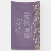 Lila Wildblume Boho Brautparty Banner (Vertikal)