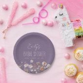 Lila Wildblume Boho Brautparty im Blut Pappteller (Party)