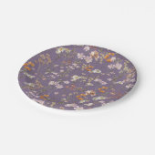 Lila Wildblume Boho Wedding in Bloom Garden Pappteller (Schrägansicht)