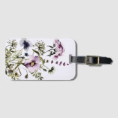 Lila Wildblume Bouquet Gepäckanhänger (Vorderseite (Horizontal))