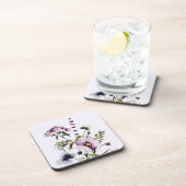 Lila Wildblume Bouquet Getränkeuntersetzer (Rechte Seite)