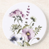 Lila Wildblume Bouquet Getränkeuntersetzer (Vorne)