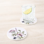 Lila Wildblume Bouquet Getränkeuntersetzer (Seite)