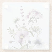 Lila Wildblume Bouquet Glasuntersetzer (Rückseite)