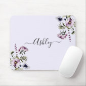 Lila Wildblume Bouquet Mousepad (Mit Mouse)