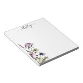 Lila Wildblume Bouquet Notizblock (angewinkelt)