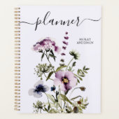 Lila Wildblume Bouquet Planer (Vorderseite)