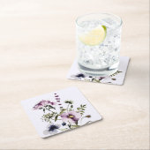 Lila Wildblume Bouquet Rechteckiger Pappuntersetzer (Vor Ort)