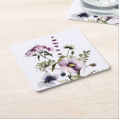 Lila Wildblume Bouquet Rechteckiger Pappuntersetzer (angewinkelt)