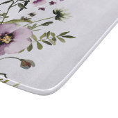 Lila Wildblume Bouquet Schneidebrett (Ecke)
