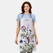 Lila Wildblume Bouquet Schürze (Getragen)