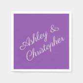 Lila Wildblume Cocktail Party Serviette (Vorderseite)