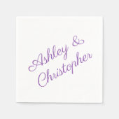 Lila Wildblume Cocktail Party Serviette (Vorderseite)