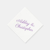 Lila Wildblume Cocktail Party Serviette (Ecke)