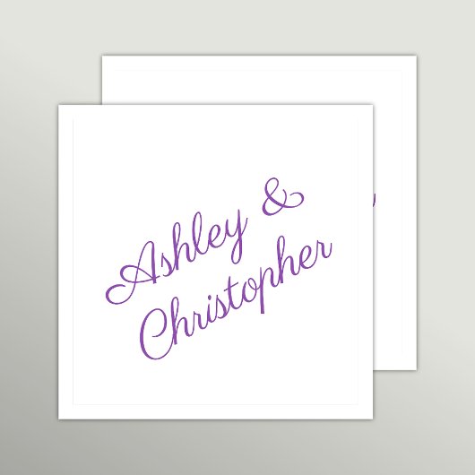 Lila Wildblume Cocktail Party Serviette