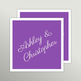 Lila Wildblume Cocktail Party Serviette